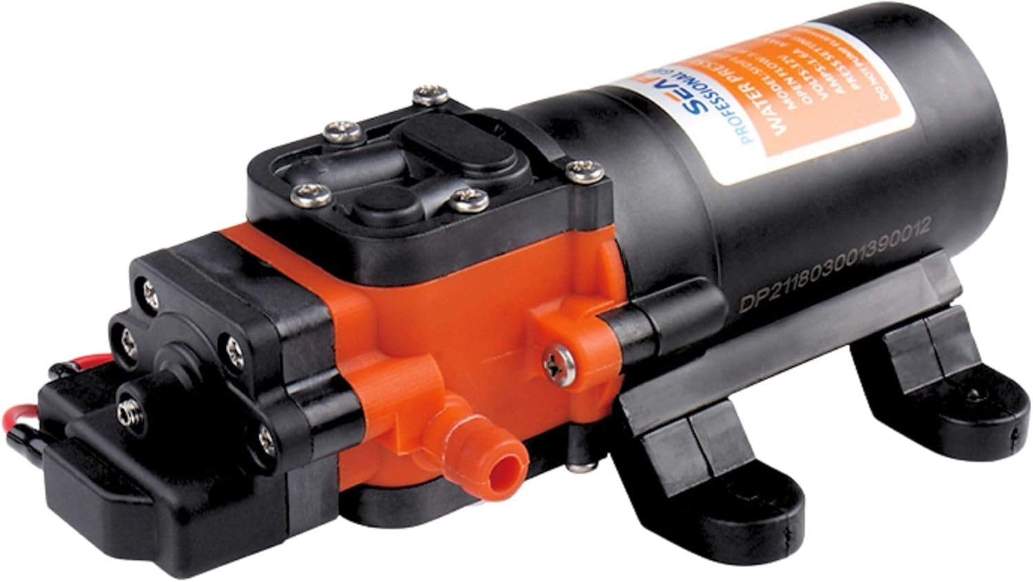 Pompe à membrane à pression d'eau SEAFLO série 21 - 12V CC, 1.2 GPM, 35 PSI avec pressostat réglable pour camper van