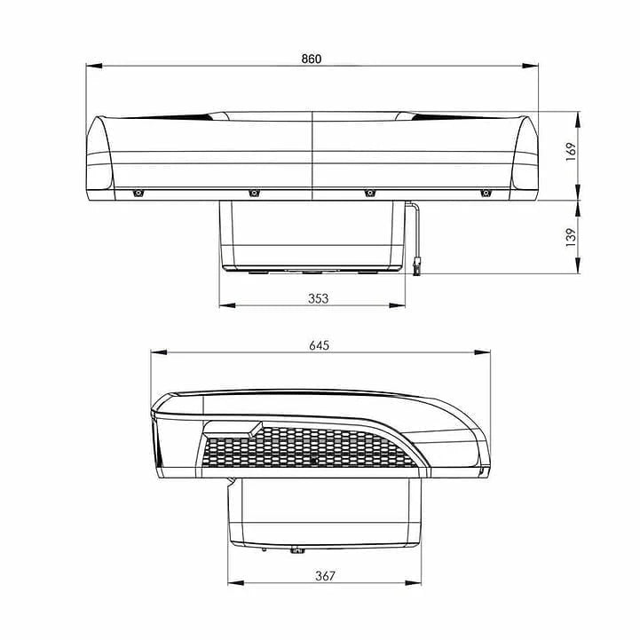 Climatiseur Dometic RTX2000 12V 6824 BTU pour vans campeurs