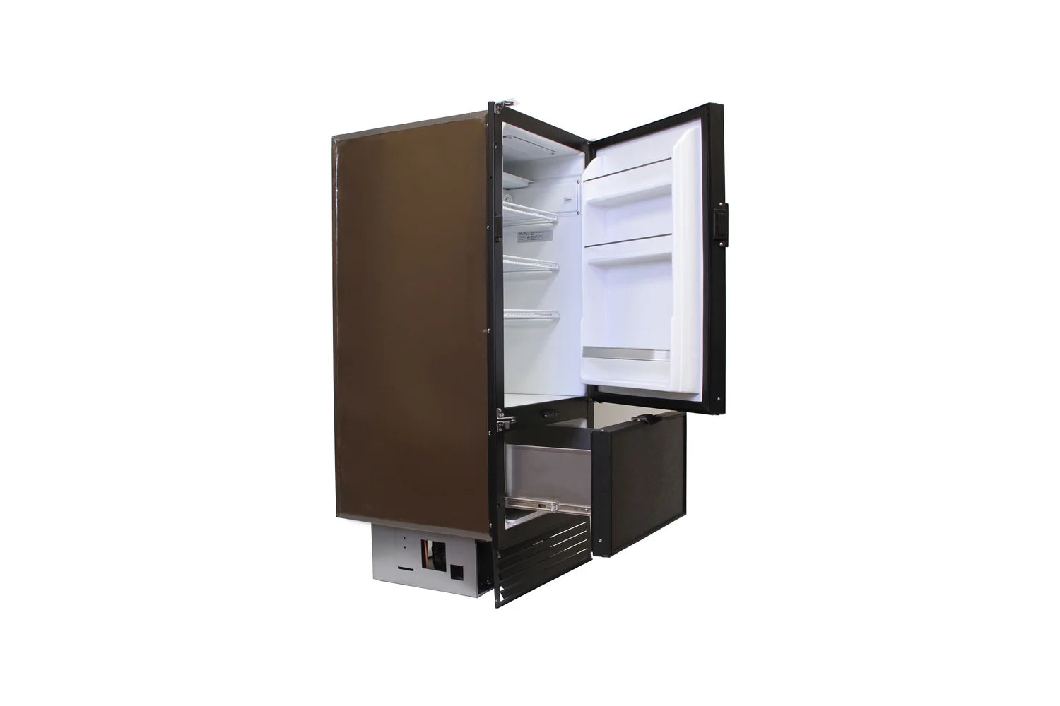 Réfrigérateur deux portes Nova Kool 12V-24V DC séries RFU6400D et RFU7100D – 193 L (6.8 picu) pour conversion de van