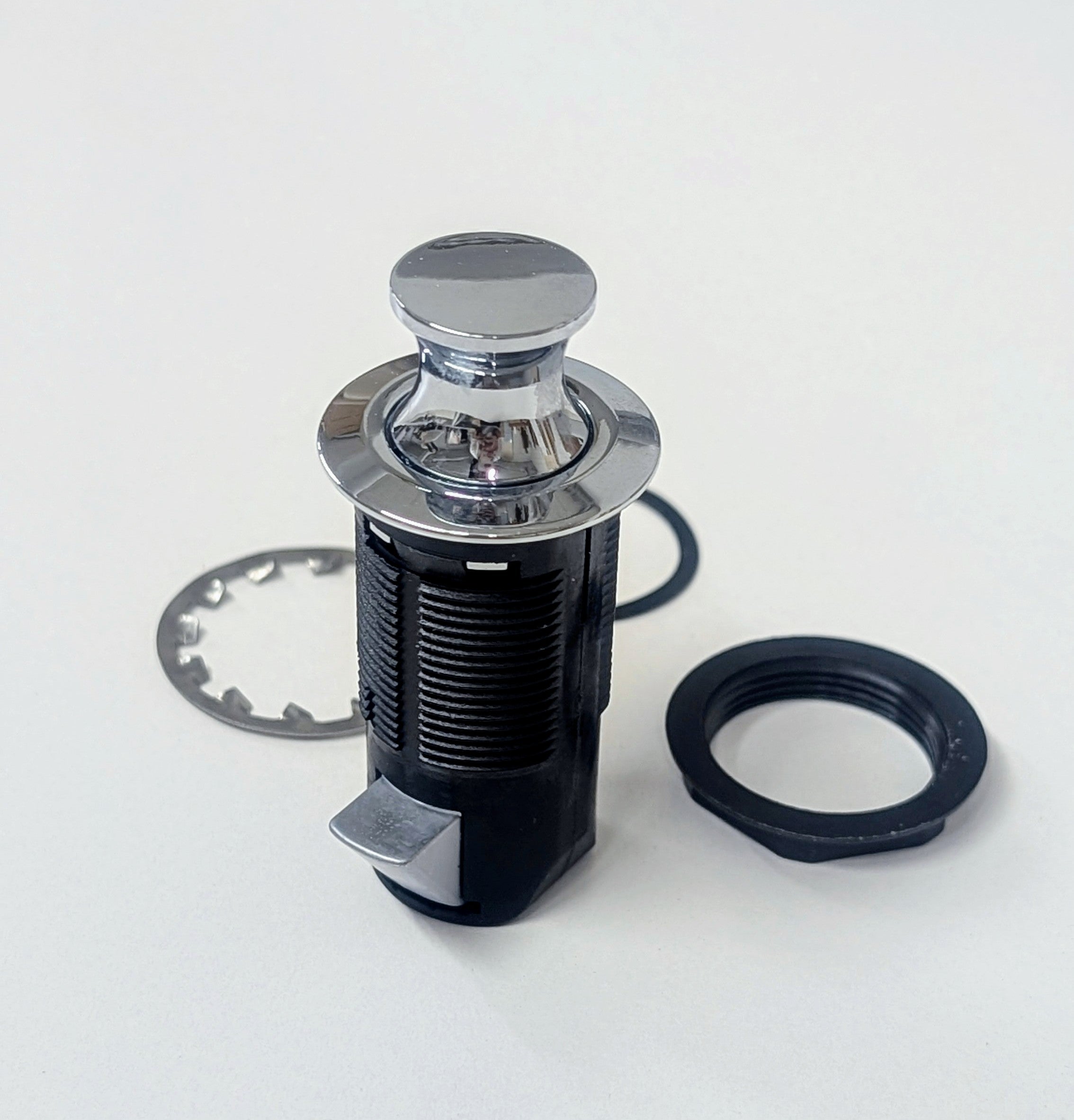 Loquet et poignée d'armoire à double protection de van campeur (chrome)