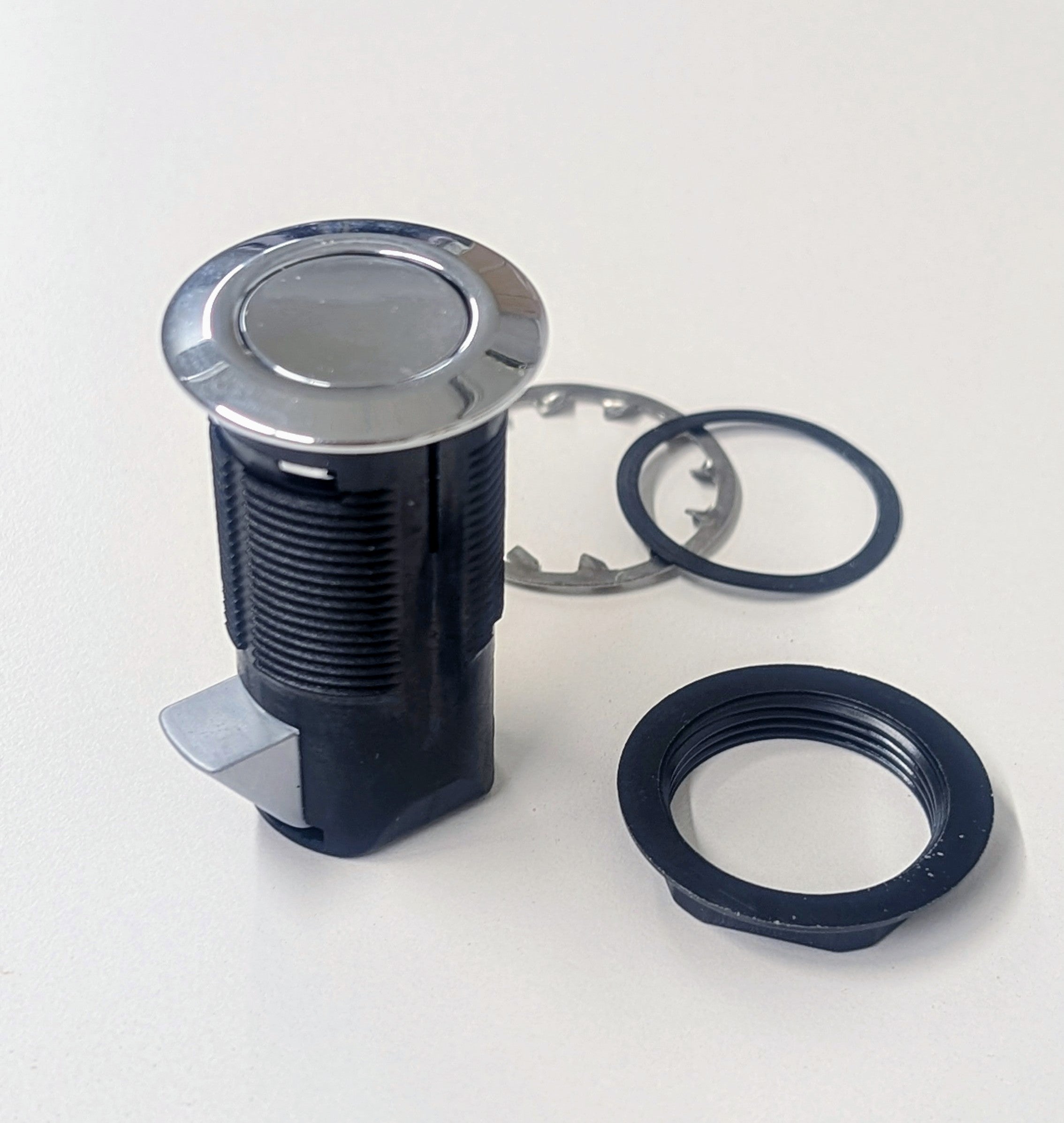 Loquet et poignée d'armoire à double protection de van campeur (chrome)