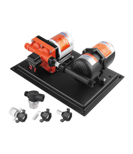 SEAFLO 42 Series Diaphragm Pump 3GPM Water Supply Pressure System, 12V, 3gal, 45PSI for camper van