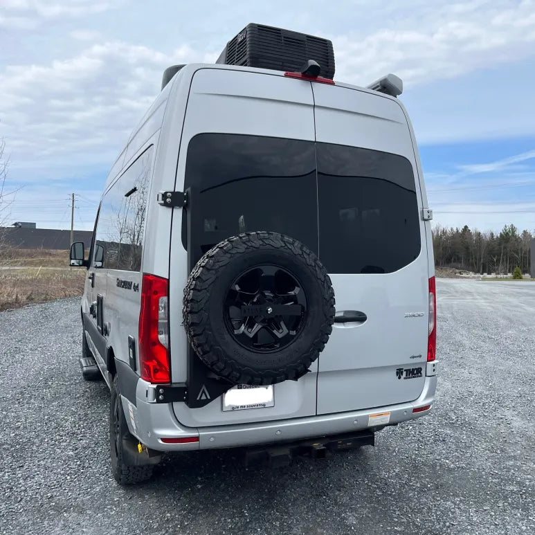 Atlas Roadcamp Rear Door Tire Carrier for adventure vans