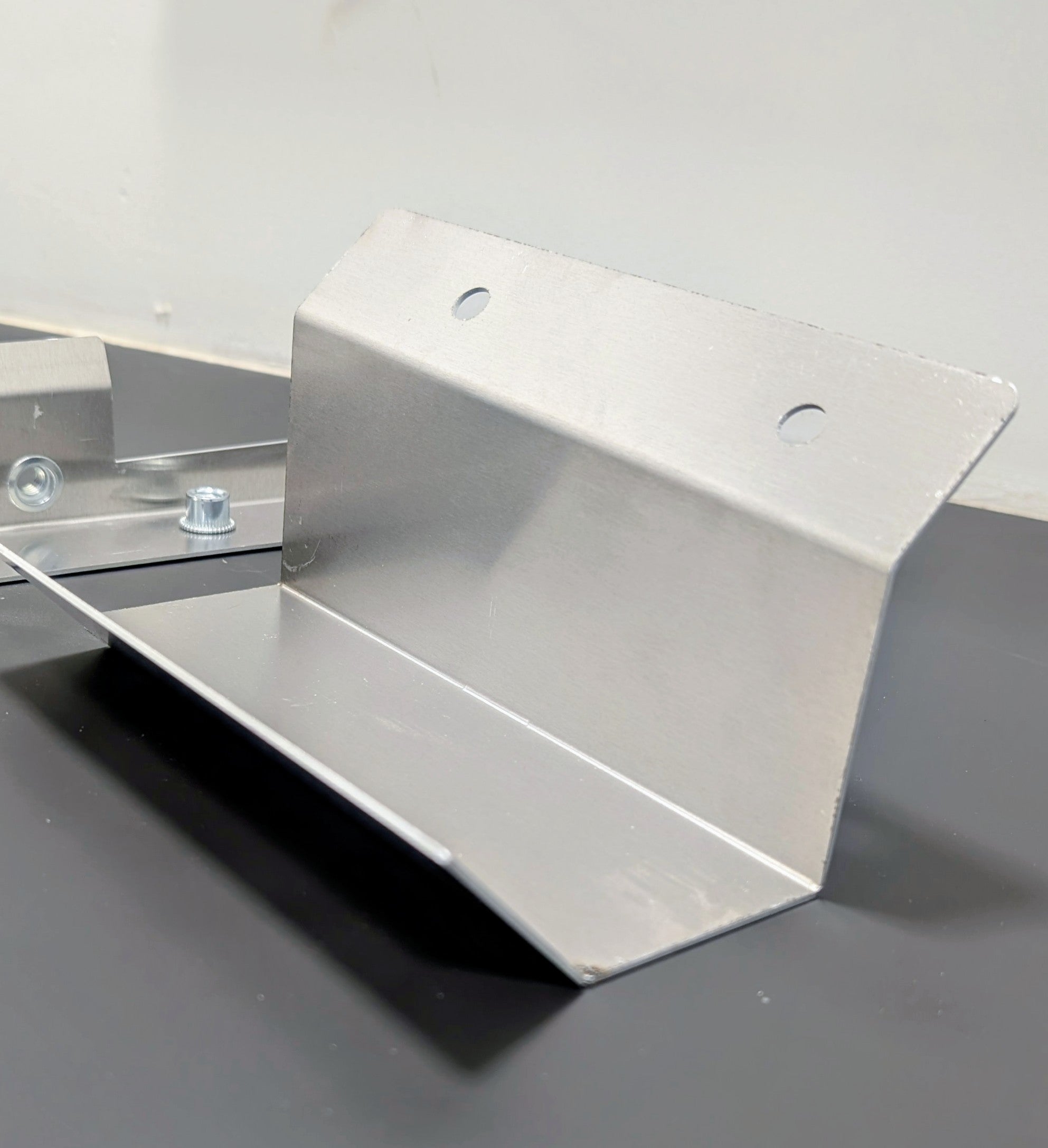 Ford Transit aluminum rain deflector gutter for engine protection